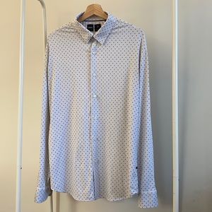 Hugo boss performance slim fit button down dress shirt extra-large